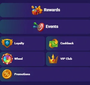 Menu premi LiraSpin con opzioni di fedeltà, cashback e club VIP
